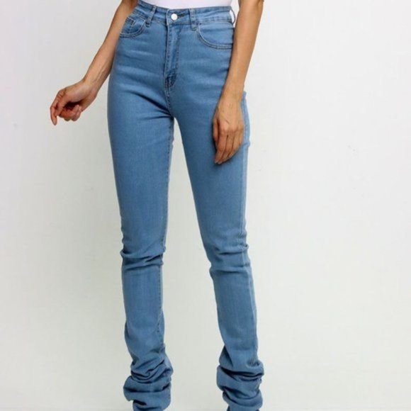 Miz Tall & Skinny: Light Blue Denim Pants - Picture 7 of 15